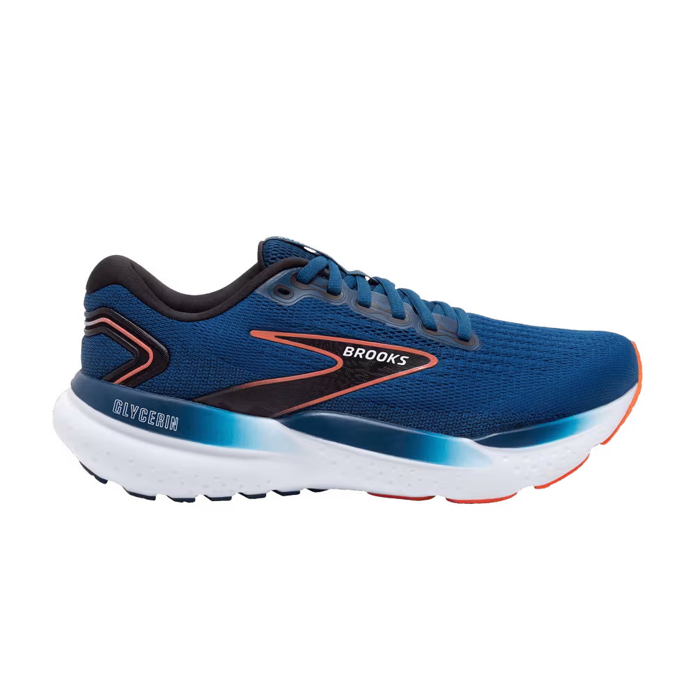 Brooks Glycerin 21 2E Wide Blue Opal Nasturtium