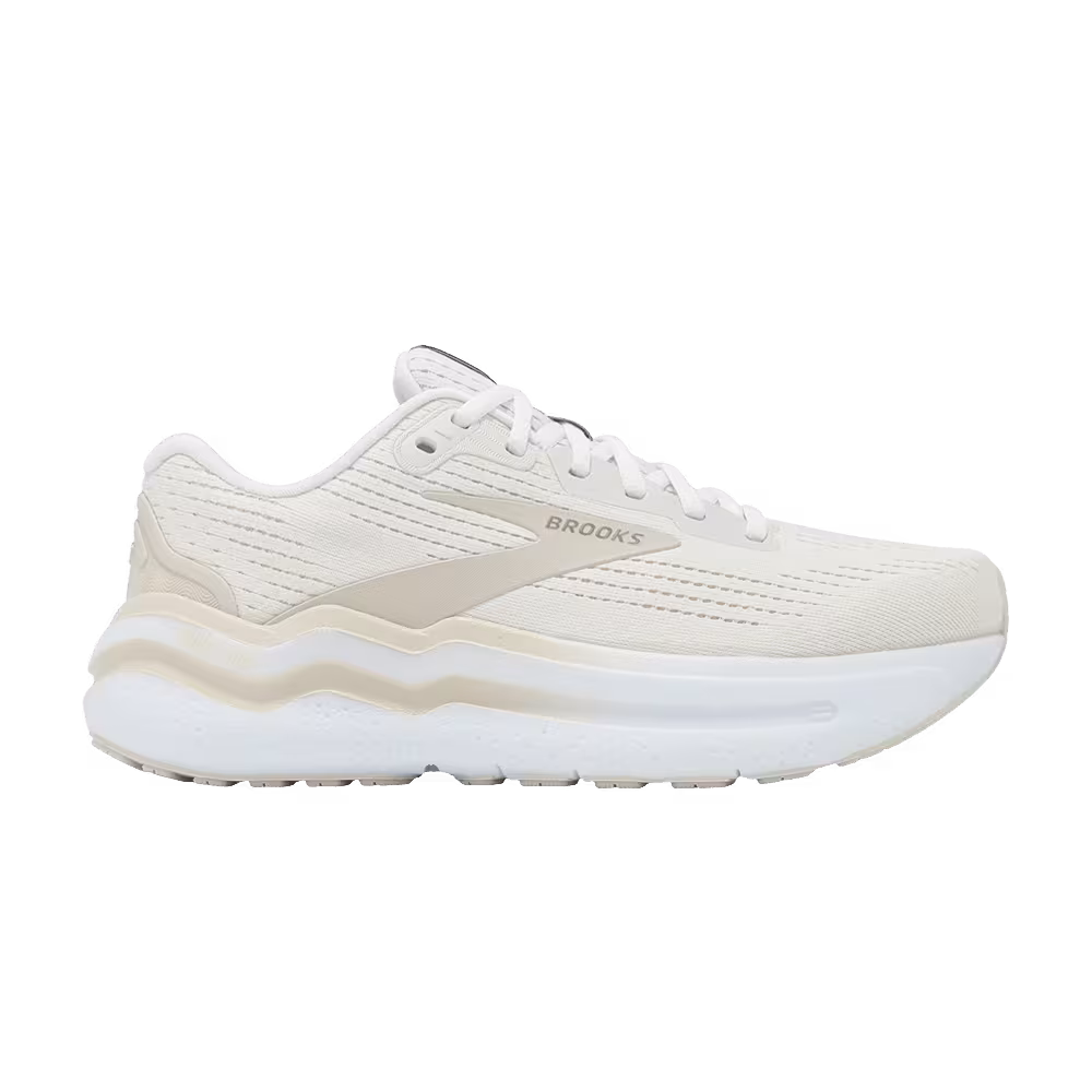 Brooks Women's Ghost Max 2 White Almond Tan