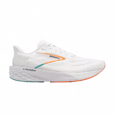 Brooks Launch 11 'White Oyster Orange'