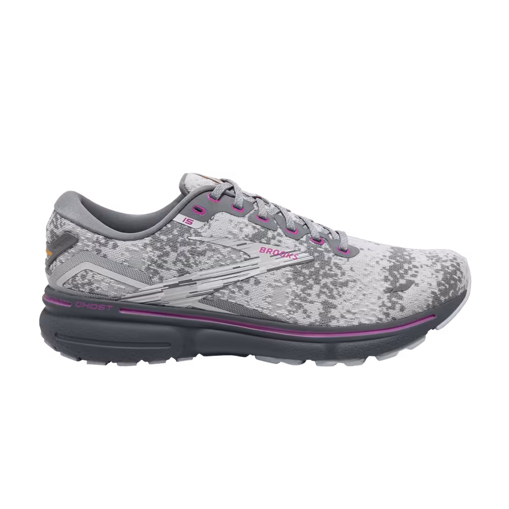 Brooks Women's Ghost 15 White Oyster Oriole