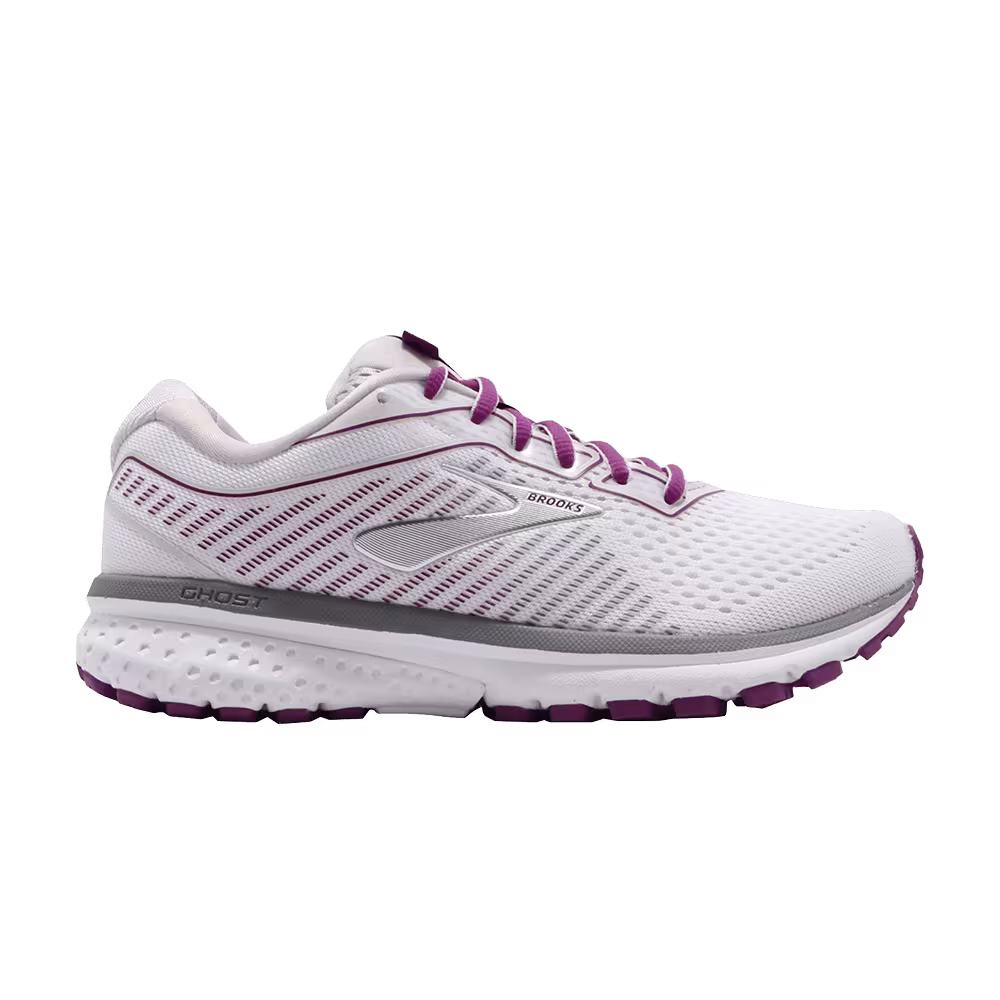Brooks Women's Ghost 12 Wide White Purple