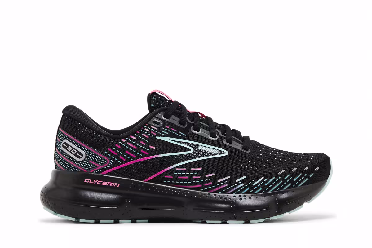 Brooks Women's Glycerin 20 Black Blue Pink, view 2