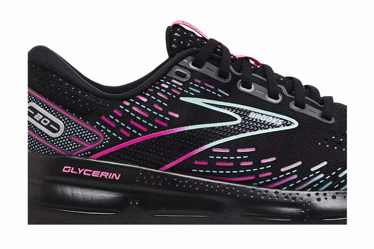 Brooks Women's Glycerin 20 Black Blue Pink, view 3