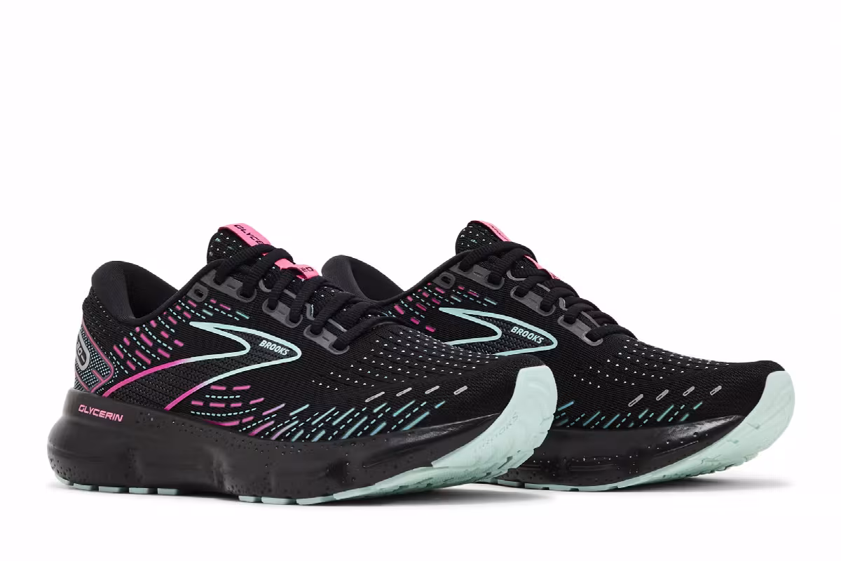 Brooks Women's Glycerin 20 Black Blue Pink, view 9