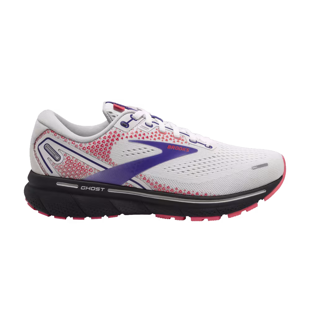 Brooks Women's Ghost 14 White Purple Coral