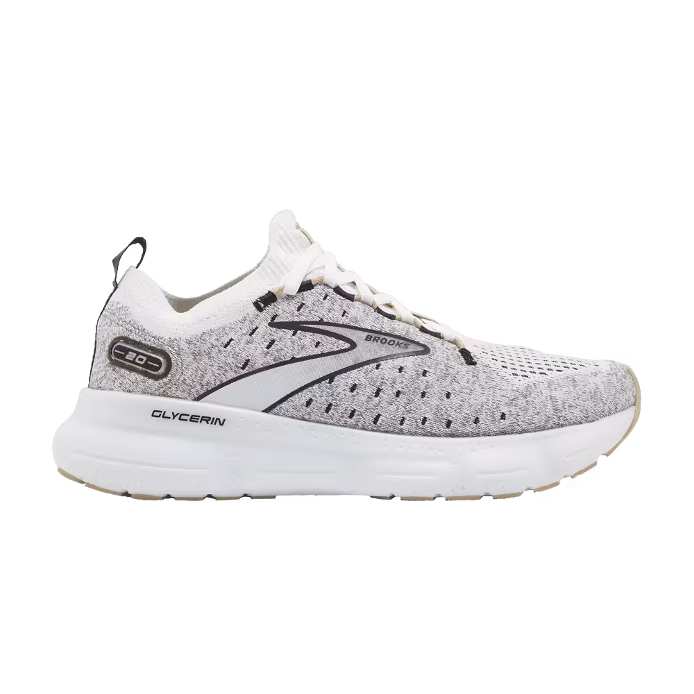 Brooks Women's Glycerin StealthFit 20 White Black Cream