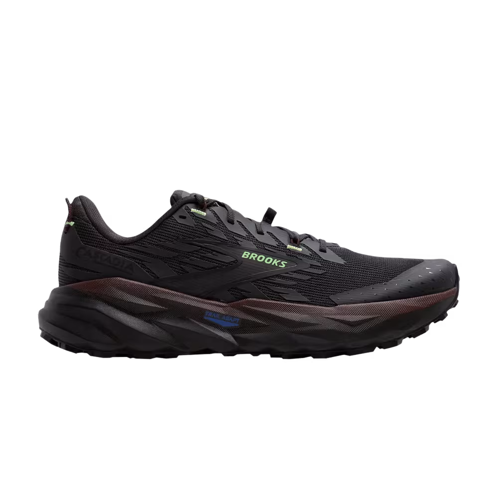 Brooks Cascadia 19 Phantom Rum Raisin Green