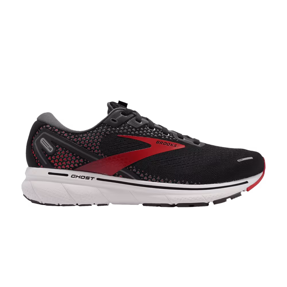 Brooks Ghost 14 2E Wide Black Red