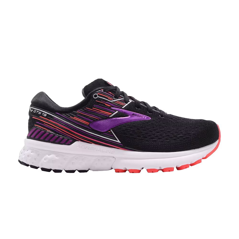 Brooks Women's Adrenaline GTS 19 2E Wide Black Purple