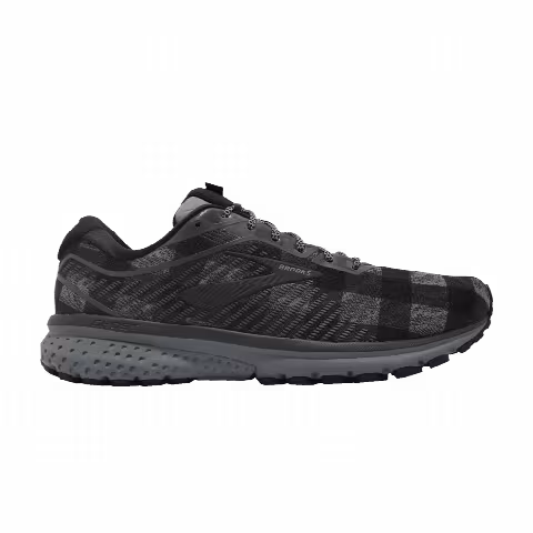 Brooks Ghost 12 'Black Flannel Plaid'