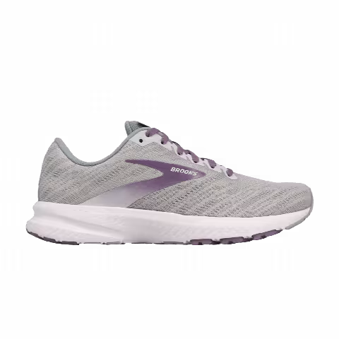 Brooks Wmns Launch 7 Wide 'Grey Purple White'