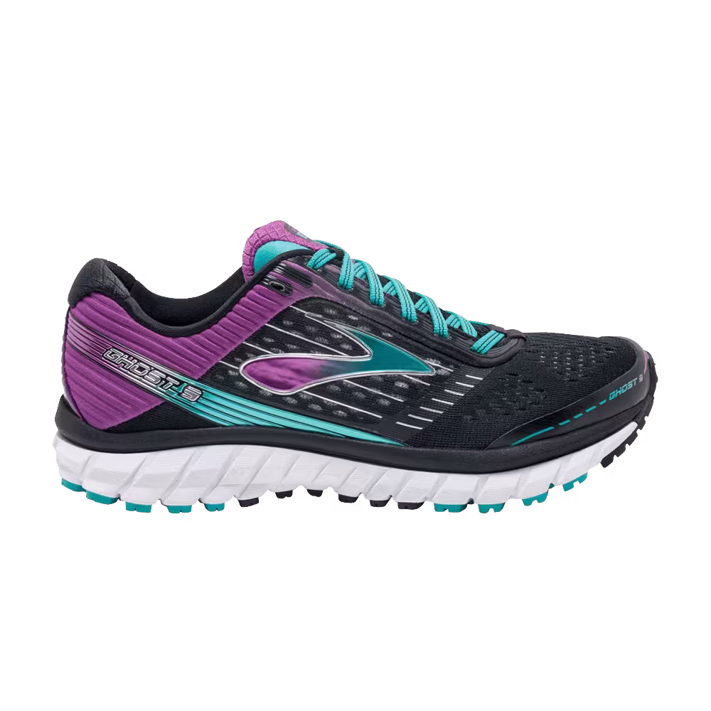 Brooks Women's Ghost 9 Black Sparkling Grape Ceramic