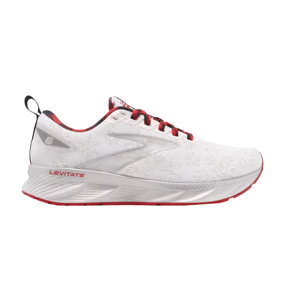 Brooks Women's Levitate 6 White Red Silver