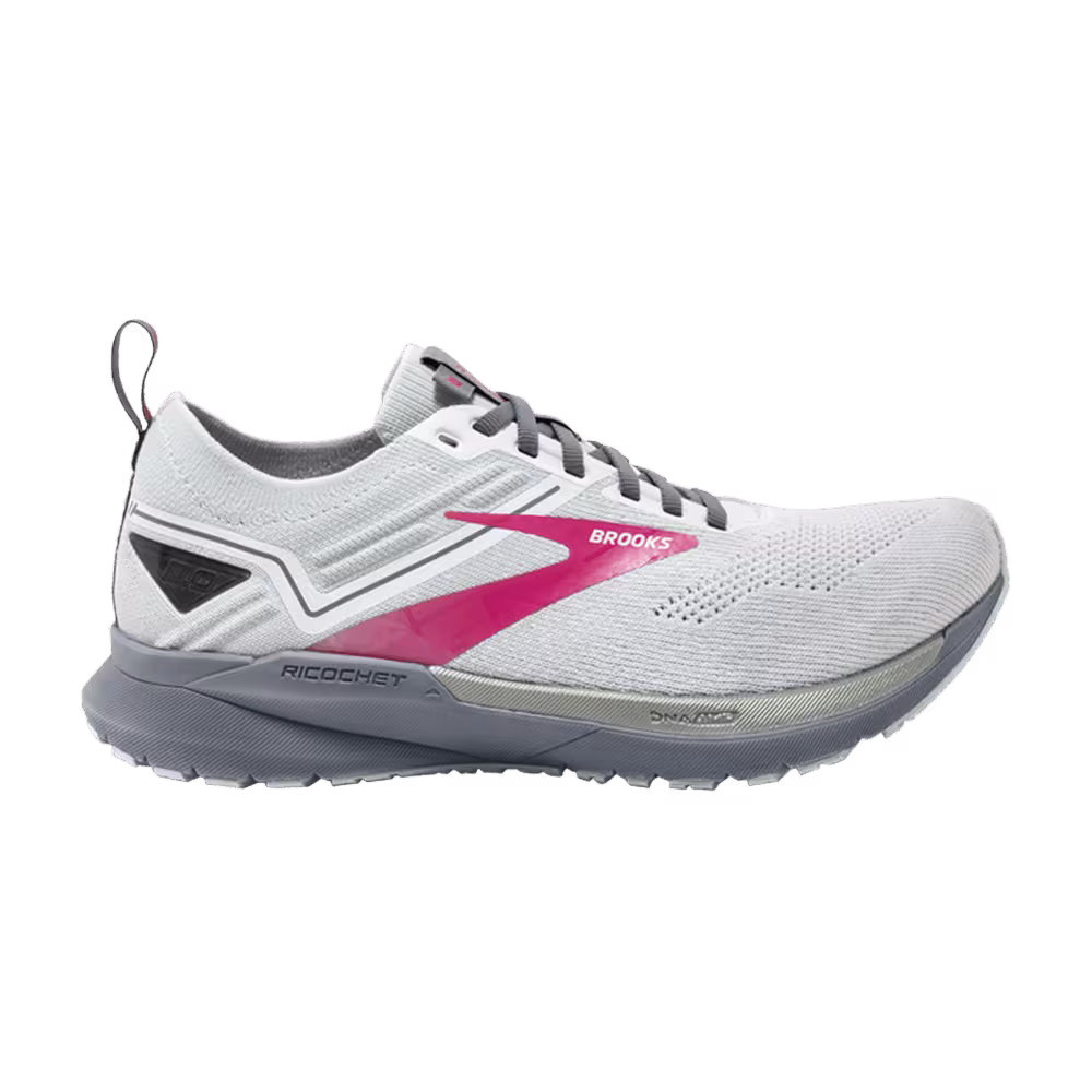 Brooks Women's Ricochet 3 White Ice Flow Pink