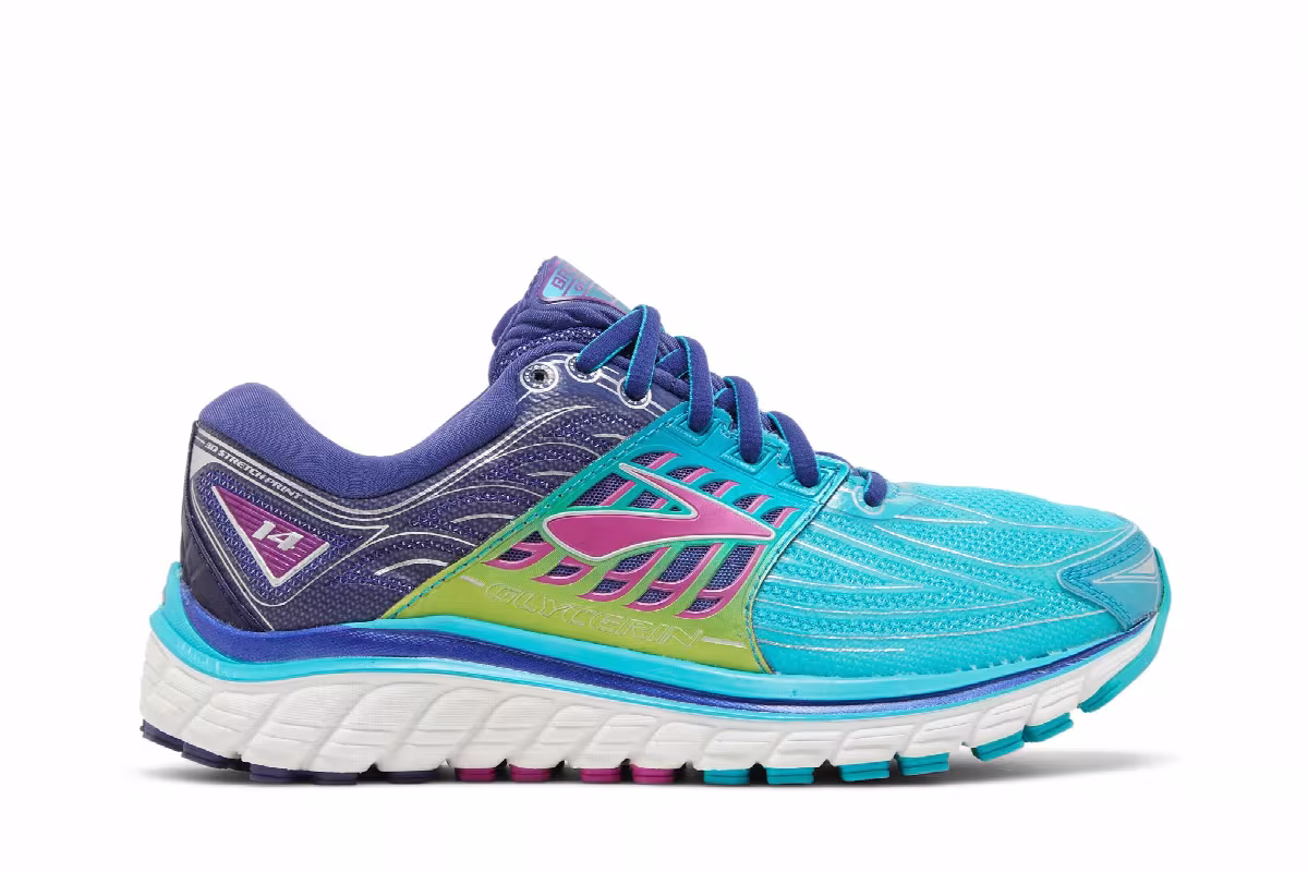Brooks Women's Glycerin 14 Scuba Blue Purple, view 2