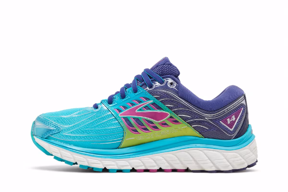 Brooks Women's Glycerin 14 Scuba Blue Purple, view 4