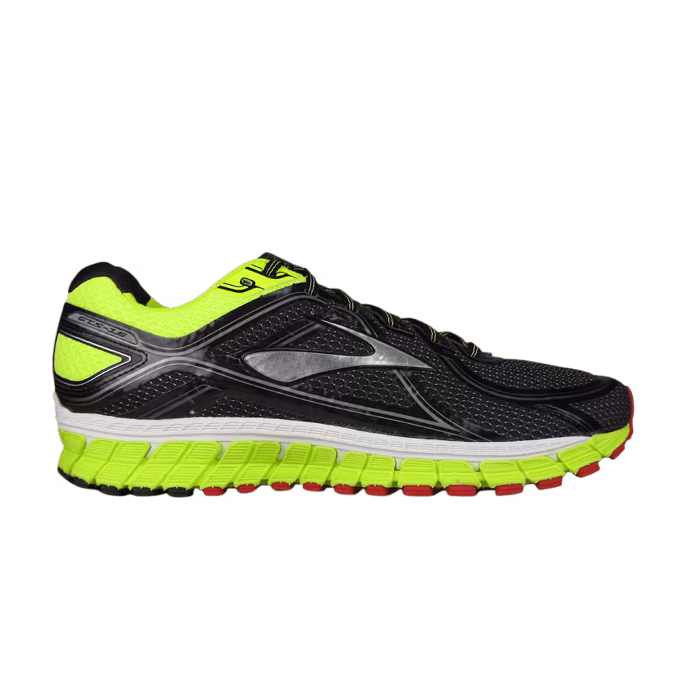 Brooks Adrenaline GTS 16 2E Wide Black Night Life High Risk Red