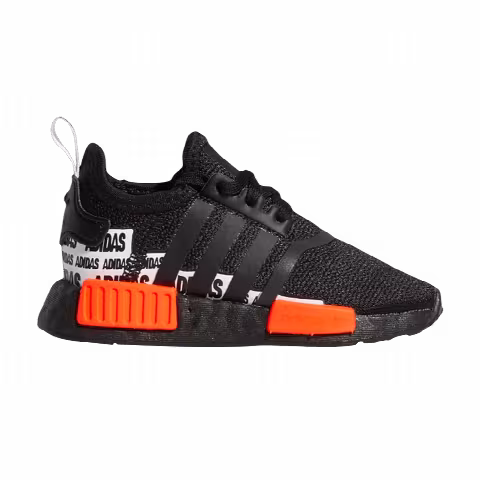 Adidas NMD_R1 Infant 'Wordmark Heel Stripe - Black Solar Red'