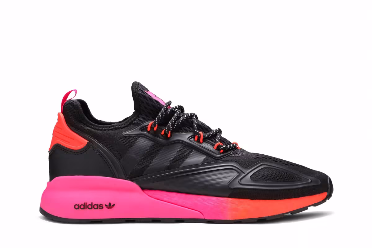 Adidas ZX 2K Boost Black Solar Red, view 2