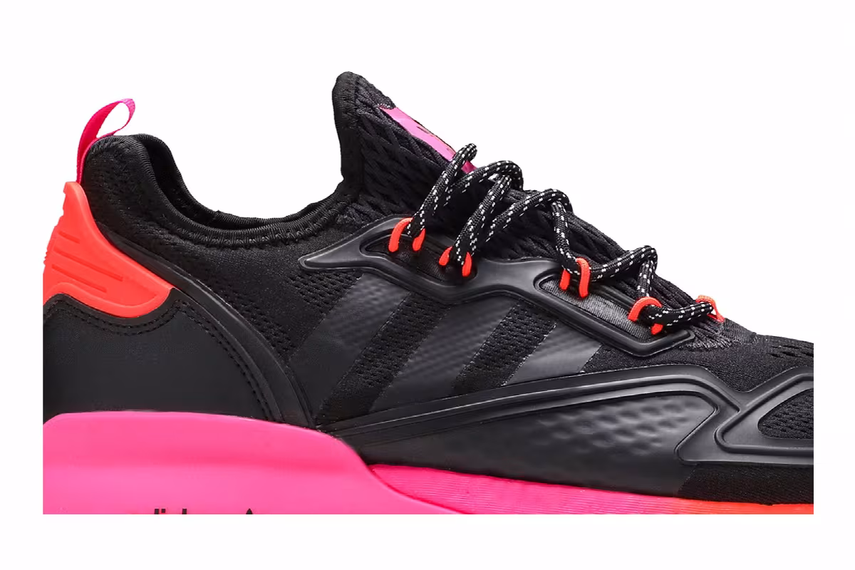 Adidas ZX 2K Boost Black Solar Red, view 3