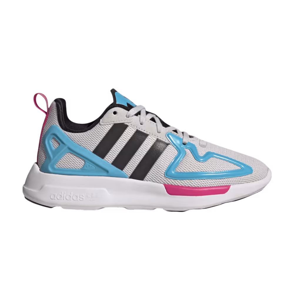 Adidas ZX 2K Flux J Grey Signal Cyan