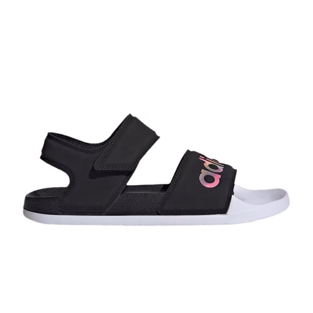 Adidas Women's Adilette Sandal Black Iridescent