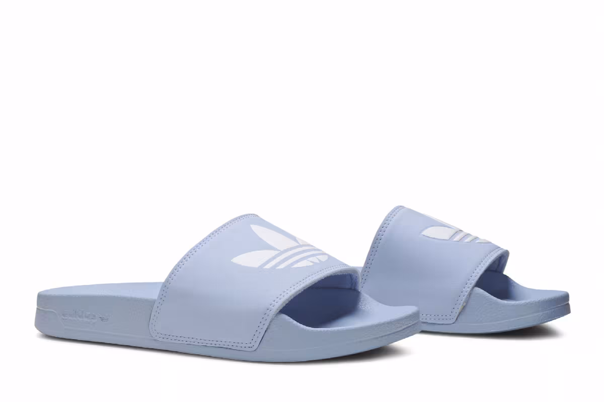 Adidas Women's Adilette Lite Slides Trefoil Logo - Periwinkle, view 9
