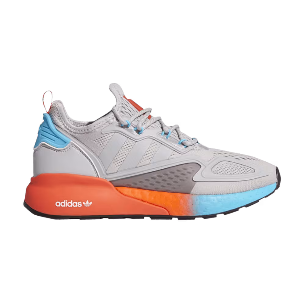 Adidas Women's ZX 2K Boost Grey Signal Cyan