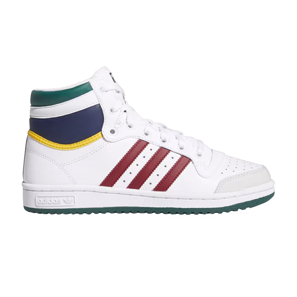 Adidas Women's Top Ten High White Maroon Green