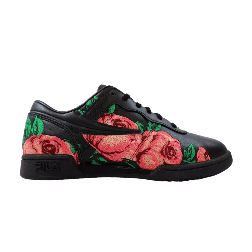 Fila Women's Original Fitness Embroidery Black Dark Flower