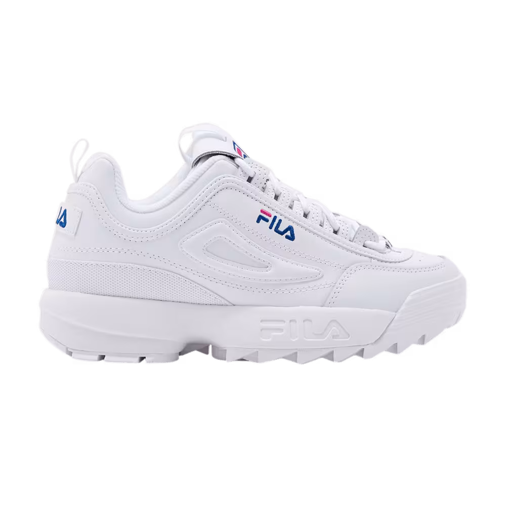 Fila Women's Disruptor 2 Premium White Amparo Magenta