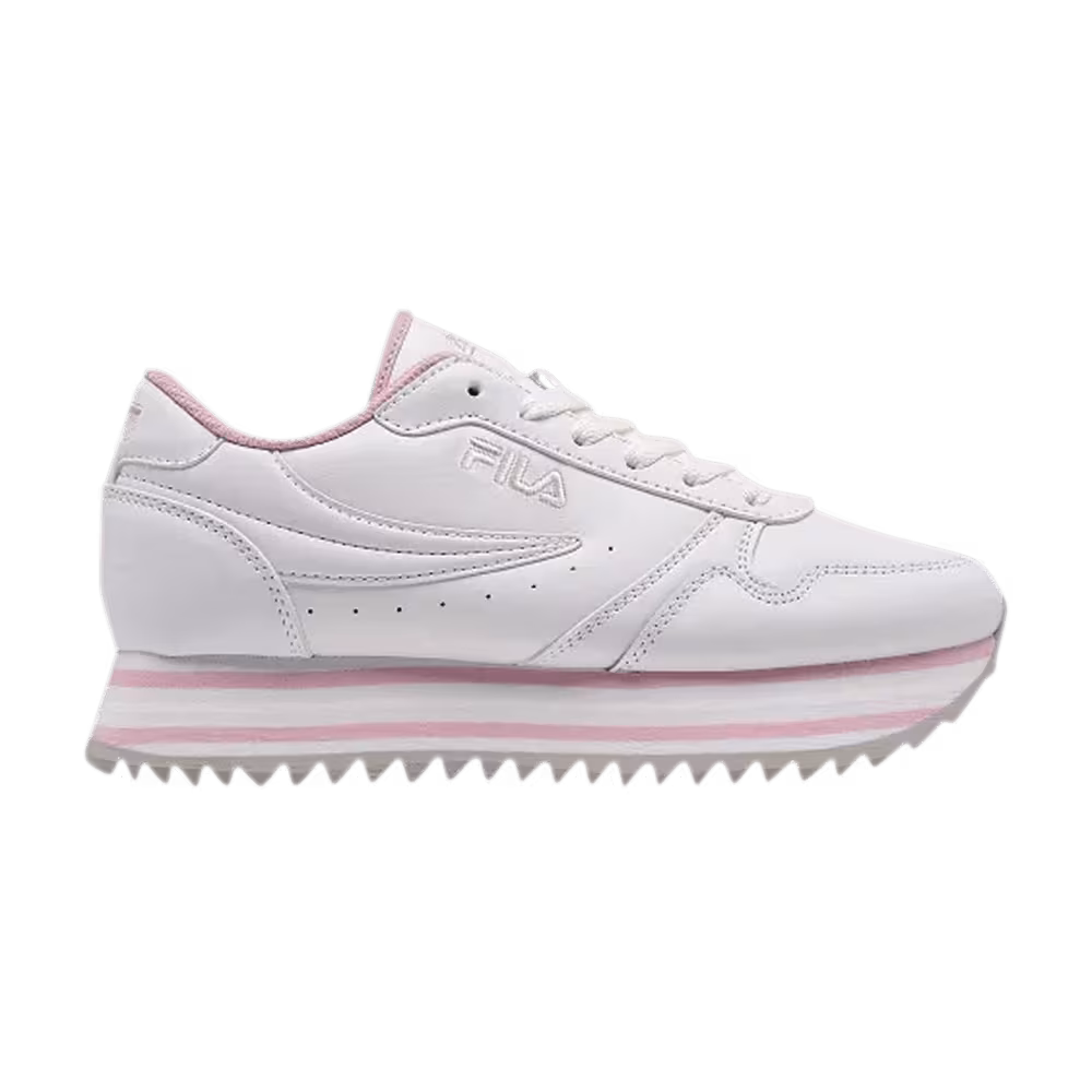 Fila Women's Orbit Zeppa Low Platform White Pink