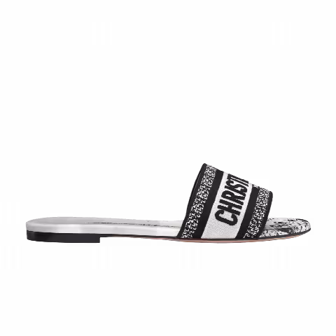 Dior Wmns DWay Slide 'Plan de Paris Motif - White Black'