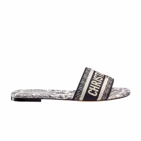 Dior Wmns DWay Slide 'Plan de Paris Motif - White Black'