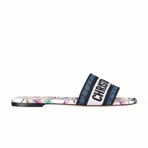 Dior Wmns DWay Slide 'Plan de Paris Motif - White Blue'