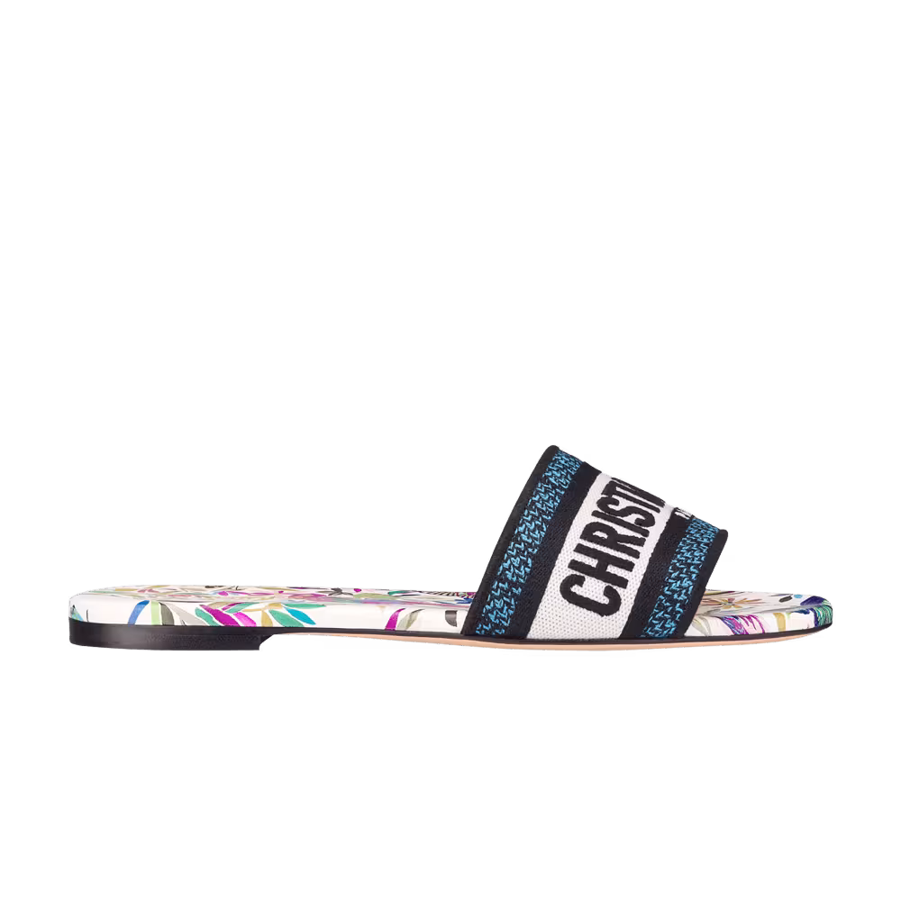 Dior Women's DWay Slide Plan de Paris Motif - White Blue