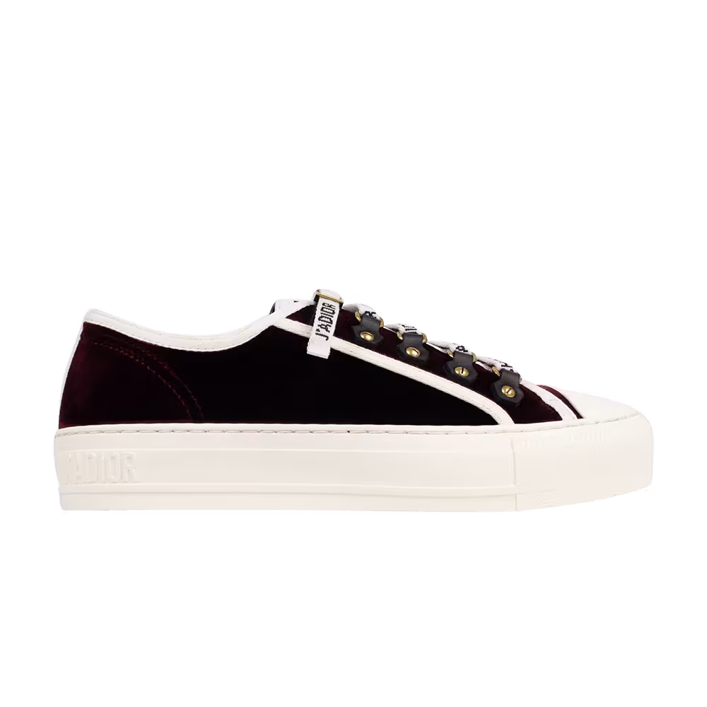 Dior Women's Walk'N'Dior Velvet Low Deep Amaranth