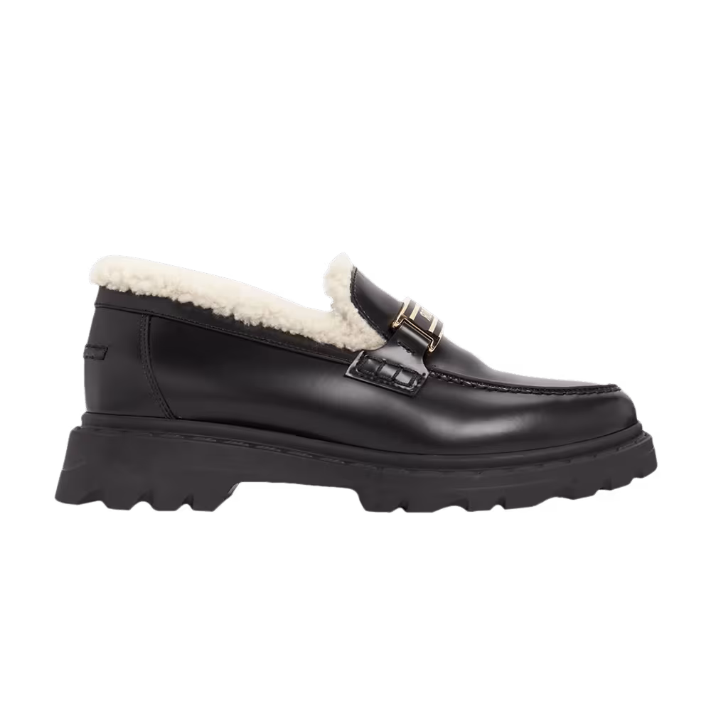 Dior Women's Code Loafer Black Sherpa