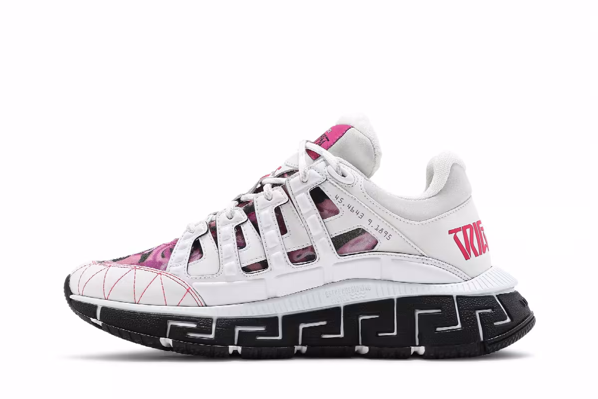 Versace Women's Trigreca White Pale Pink, view 4