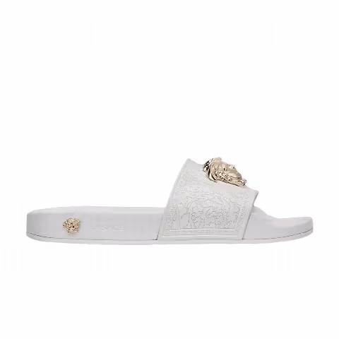 Versace Wmns Baroque Medusa Slide 'White'