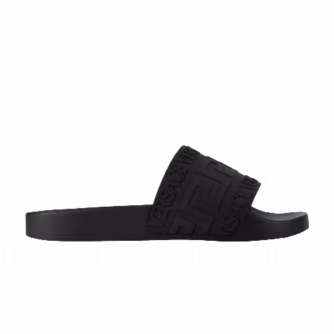 Versace Pool Slide 'La Greca - Black'