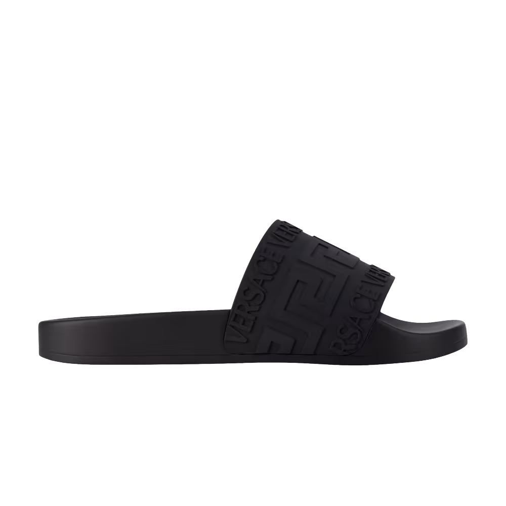 Versace Pool Slide La Greca - Black