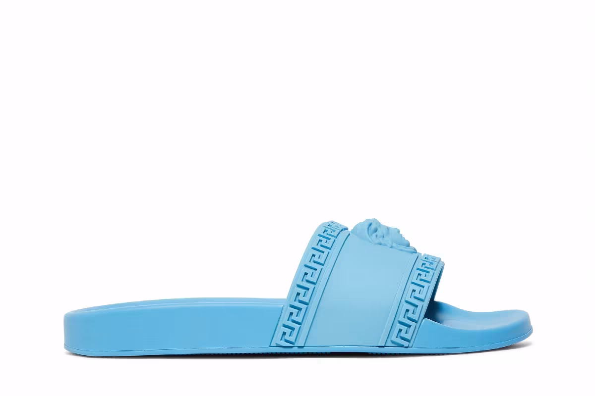 Versace Palazzo Medusa Pool Slide Blue, view 2