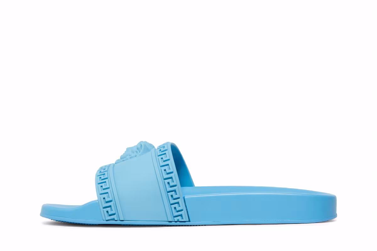 Versace Palazzo Medusa Pool Slide Blue, view 4