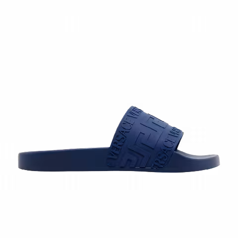 Versace Pool Slide 'La Greca - Navy Blue'