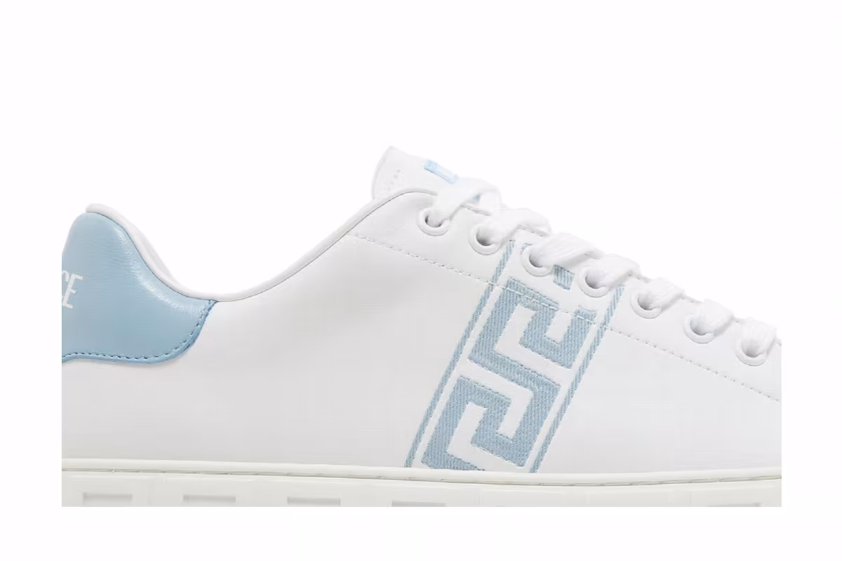 Versace Women's Greca Sneaker White Light Blue, view 3