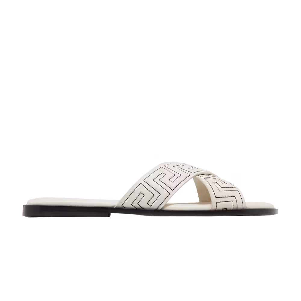 Versace Greca Sandal White