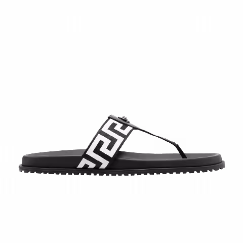 Versace Greca Sandal 'Black White'