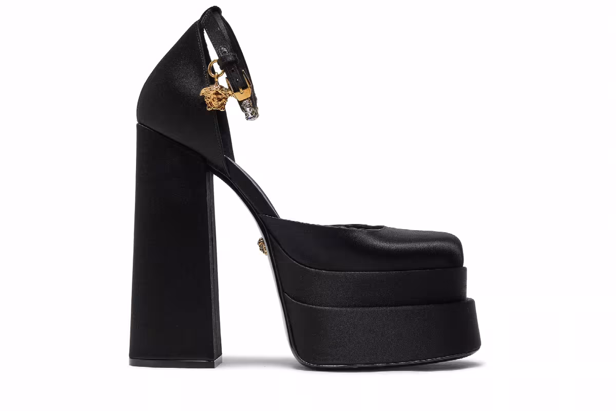 Versace Women's Medusa Aevitas Platform Pumps Black, view 2