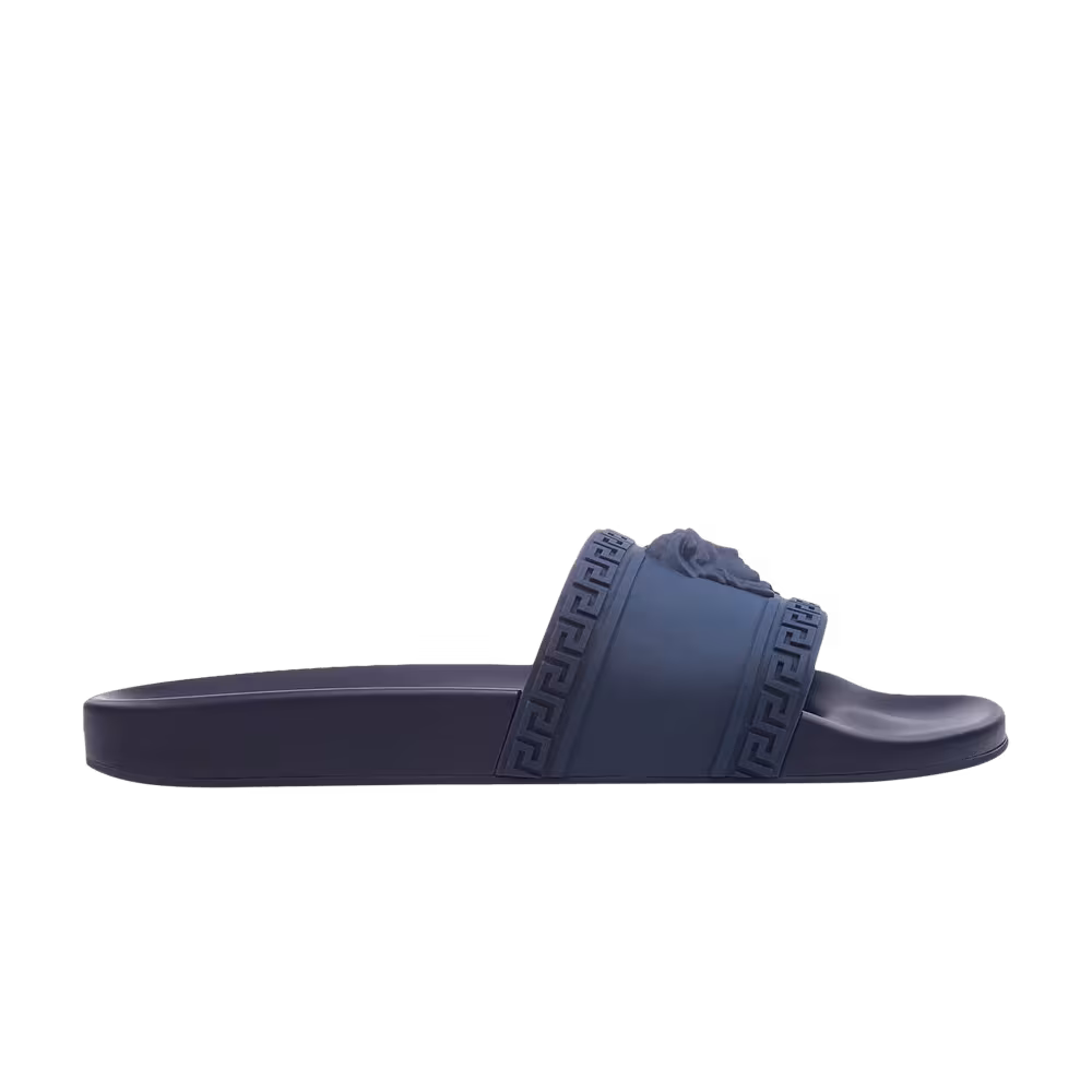 Versace Palazzo Medusa Pool Slide Dark Blue
